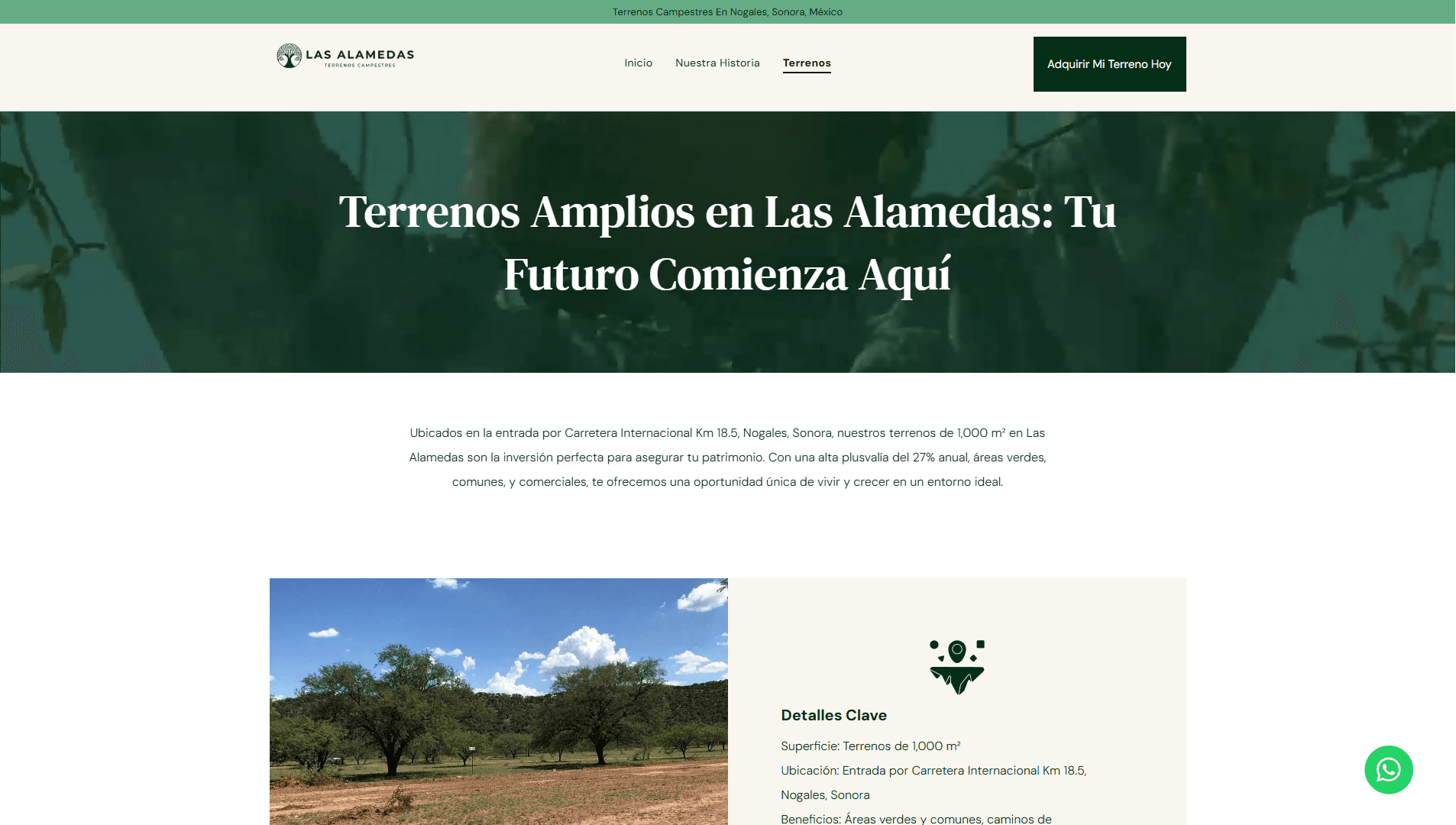 Las Alamedas: Terrenos campestres con presencia premium